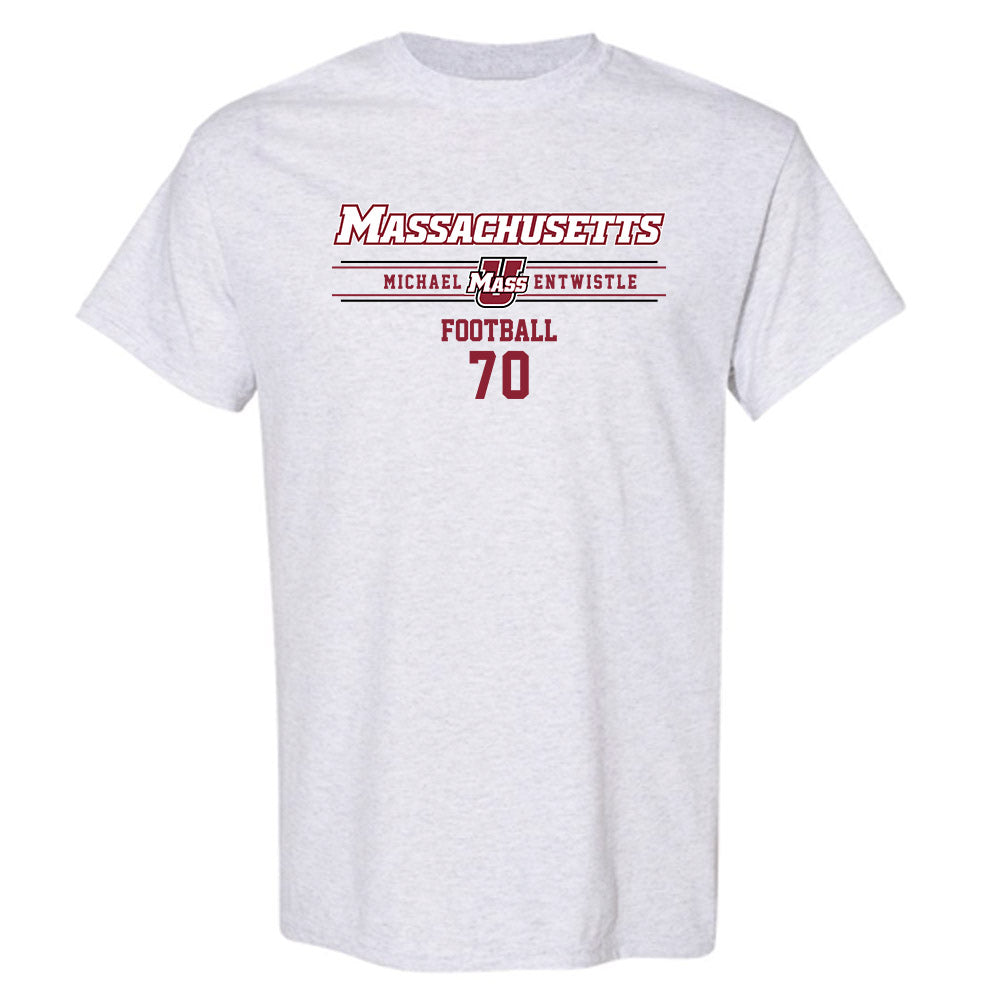 UMass - NCAA Football : Michael Entwistle - Classic Fashion Shersey T-Shirt-0
