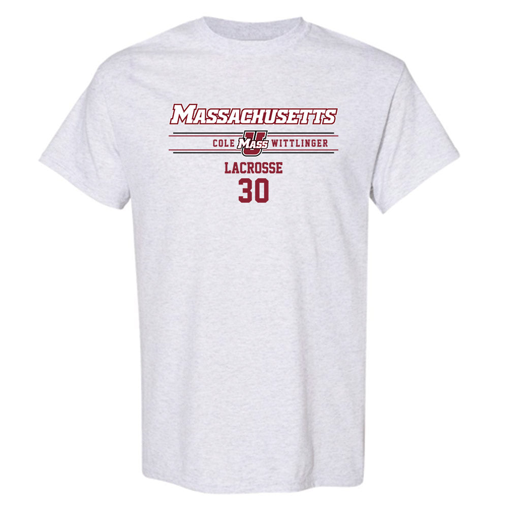 UMass - NCAA Men's Lacrosse : Cole Wittlinger - Classic Fashion Shersey T-Shirt-0