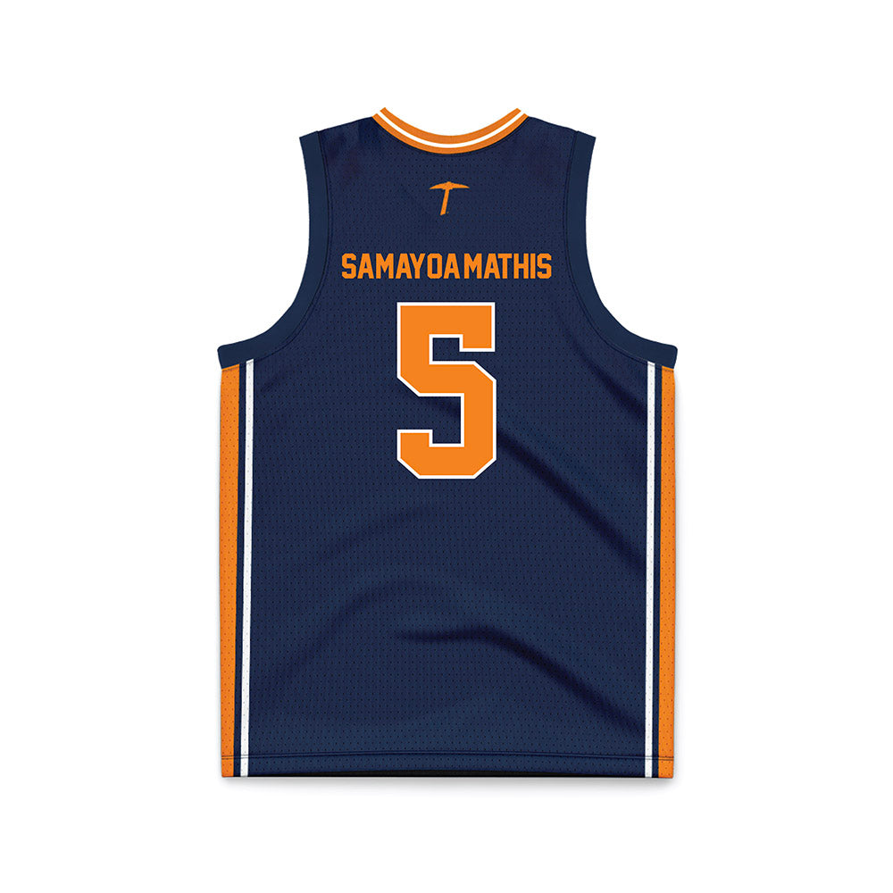 UTEP - NCAA Women's Basketball : Heaven Samayoa-Mathis - Blue Basketball Jersey-1