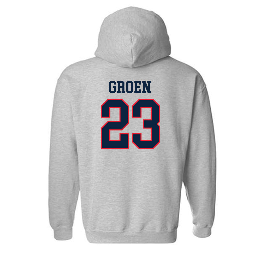 UConn - NCAA Baseball : Carter Groen - Classic Shersey Hooded Sweatshirt-1