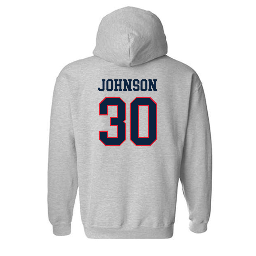 UConn - NCAA Football : Charles Johnson - Classic Shersey Hooded Sweatshirt-1