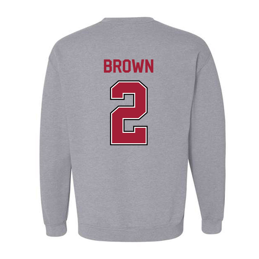 Arkansas - NCAA Men's Basketball : Amere Brown - Classic Fashion Shersey Crewneck Sweatshirt-1