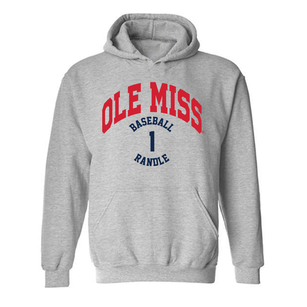 Ole Miss - NCAA Baseball : Brayden Randle - Classic Fashion Shersey Hooded Sweatshirt-0