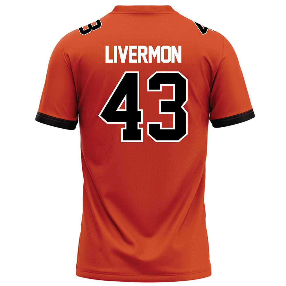 Campbell - NCAA Football : Logan Livermon - Orange Football Jersey