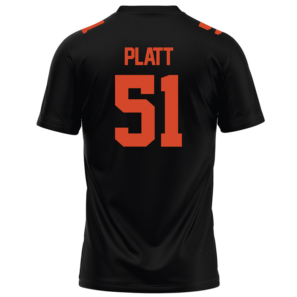 Campbell - NCAA Football : Julian Platt - Black Football Jersey-1