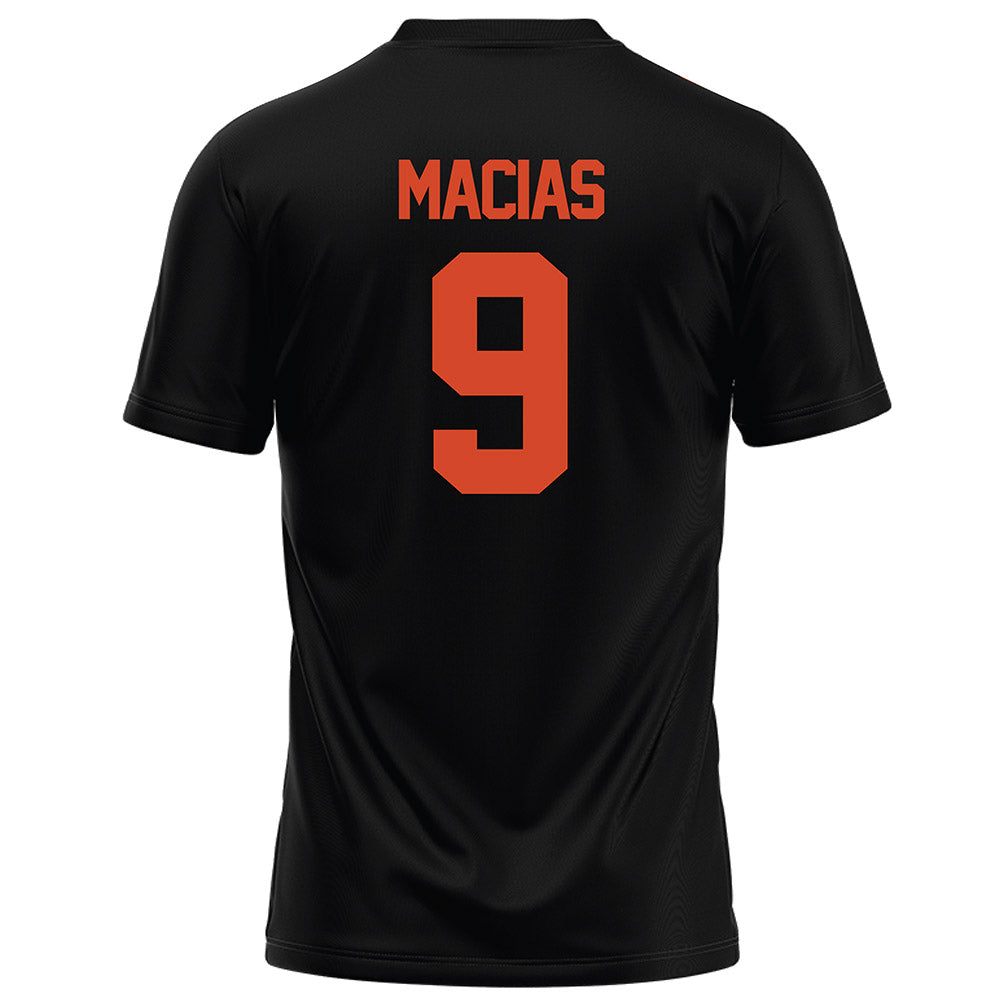Campbell - NCAA Football : Raymond Macias - Black Football Jersey-1