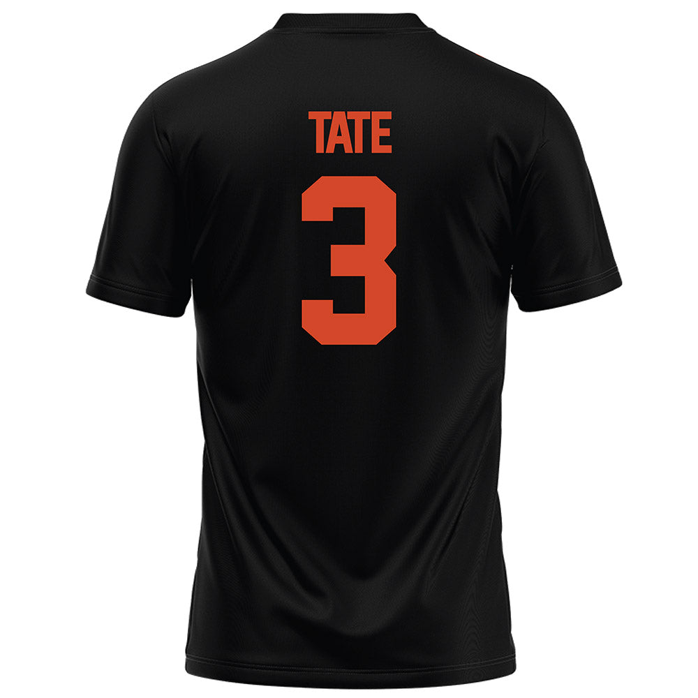Campbell - NCAA Football : Barry Tate - Black Football Jersey-1