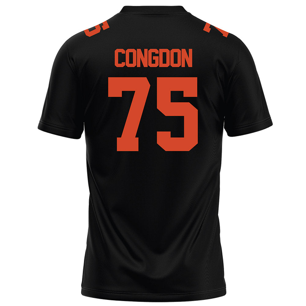 Campbell - NCAA Football : Dylan Congdon - Black Football Jersey-1