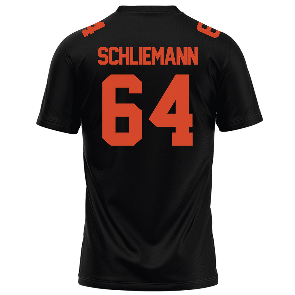 Campbell - NCAA Football : Christian Schliemann - Black Football Jersey-1
