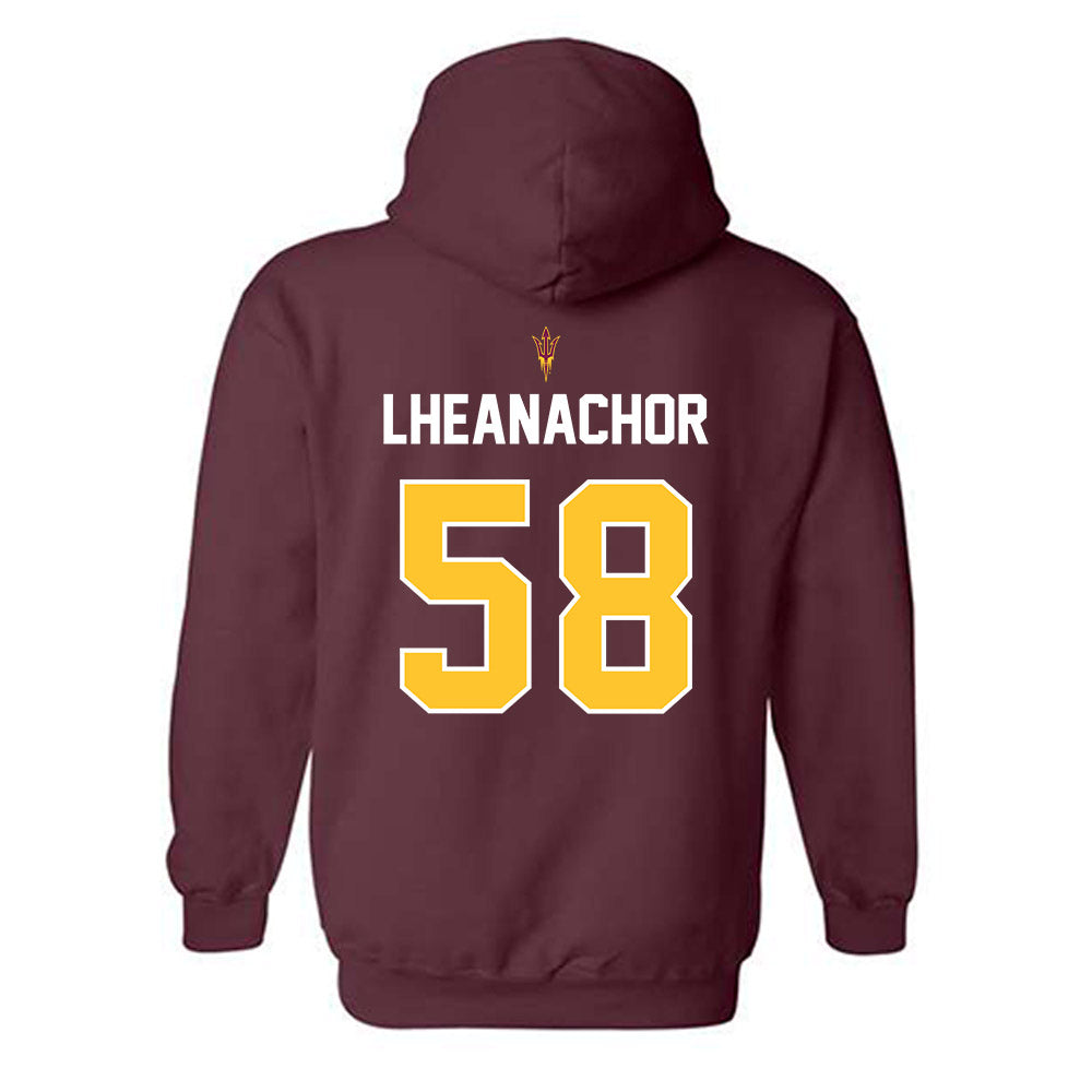 Arizona State - NCAA Football : Maxwell Lheanachor - Replica Shersey Hooded Sweatshirt-1