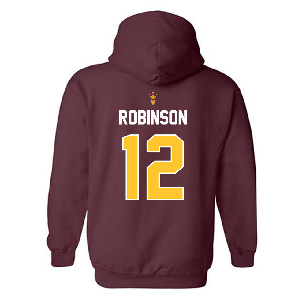 Arizona State - NCAA Football : Javan Robinson - Replica Shersey Hooded Sweatshirt-1