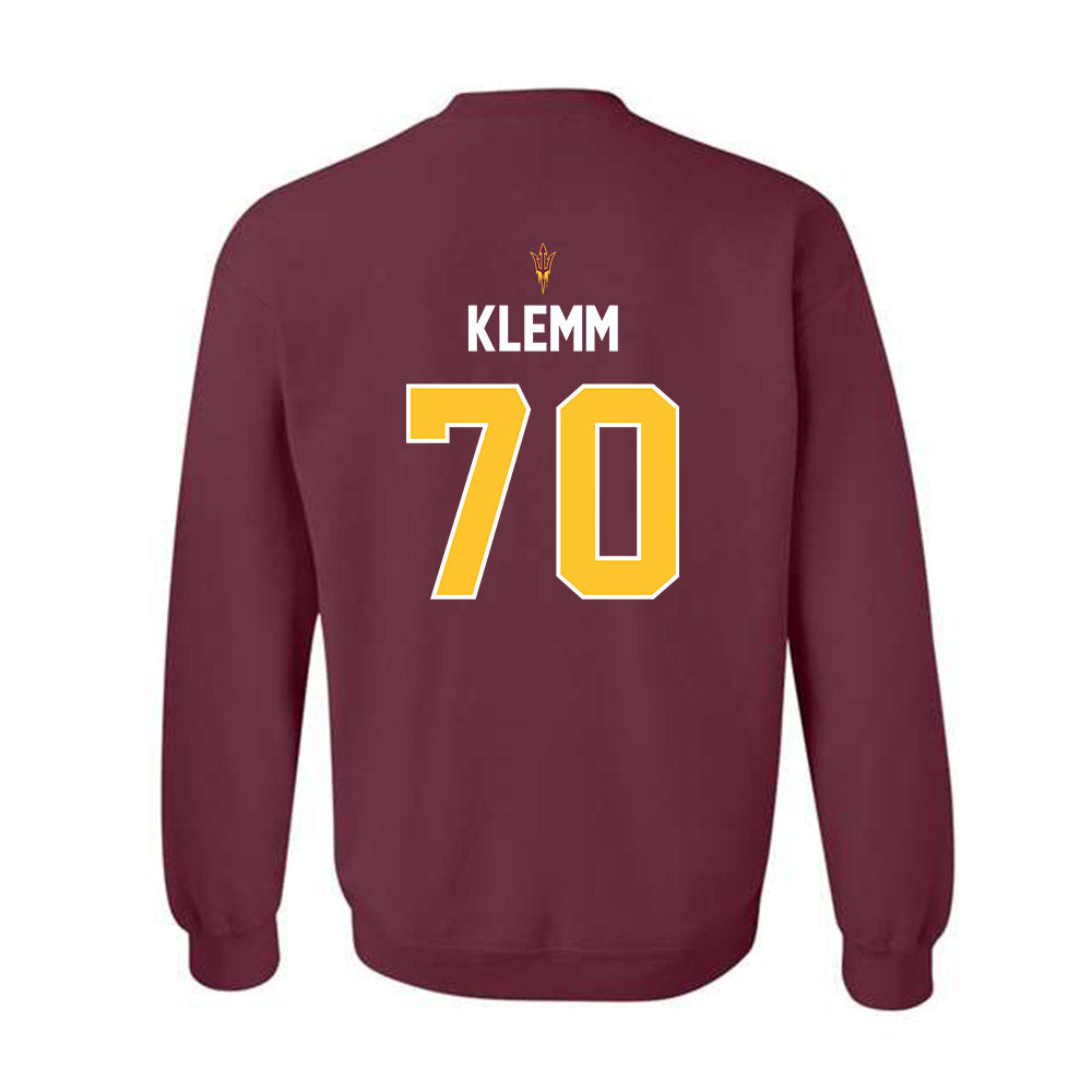 Arizona State - NCAA Football : Jalen Klemm - Replica Shersey Crewneck Sweatshirt-1