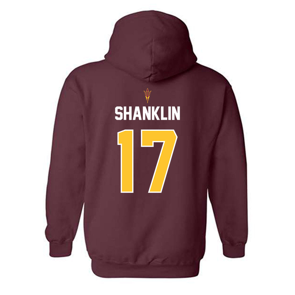 Arizona State - NCAA Football : Joshua Shanklin - Replica Shersey Hooded Sweatshirt-1