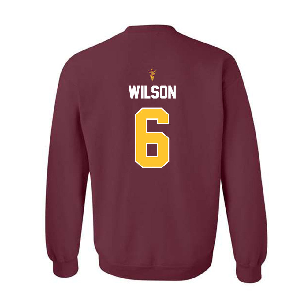 Arizona State - NCAA Football : Adrian Wilson - Replica Shersey Crewneck Sweatshirt-1