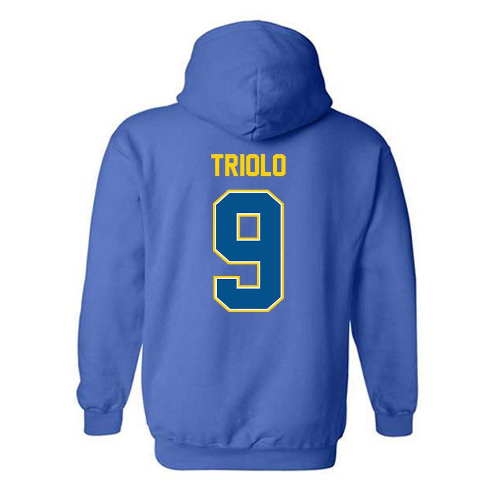 Delaware - NCAA Men's Lacrosse : Matt Triolo - Classic Fashion Shersey Hooded Sweatshirt-1