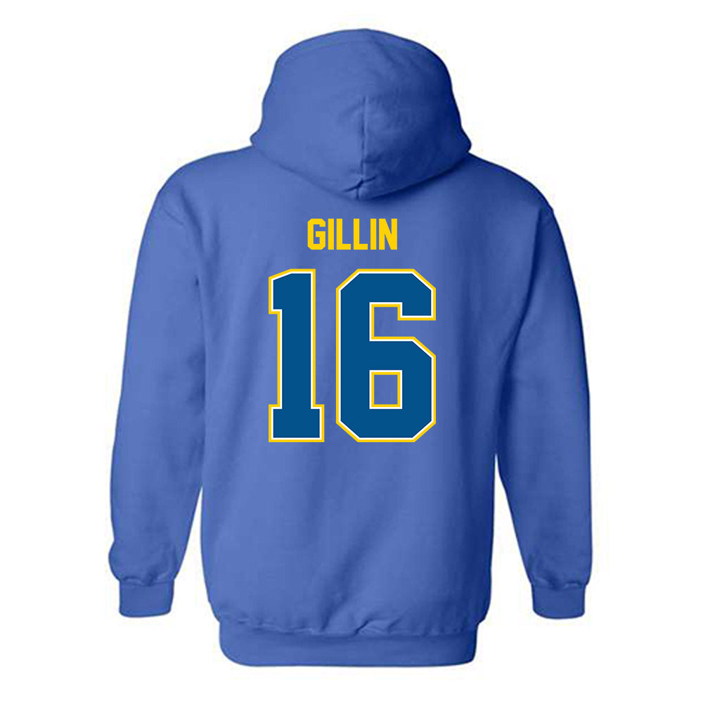 Delaware - NCAA Men's Lacrosse : Patrick Gillin - Classic Fashion Shersey Hooded Sweatshirt-1