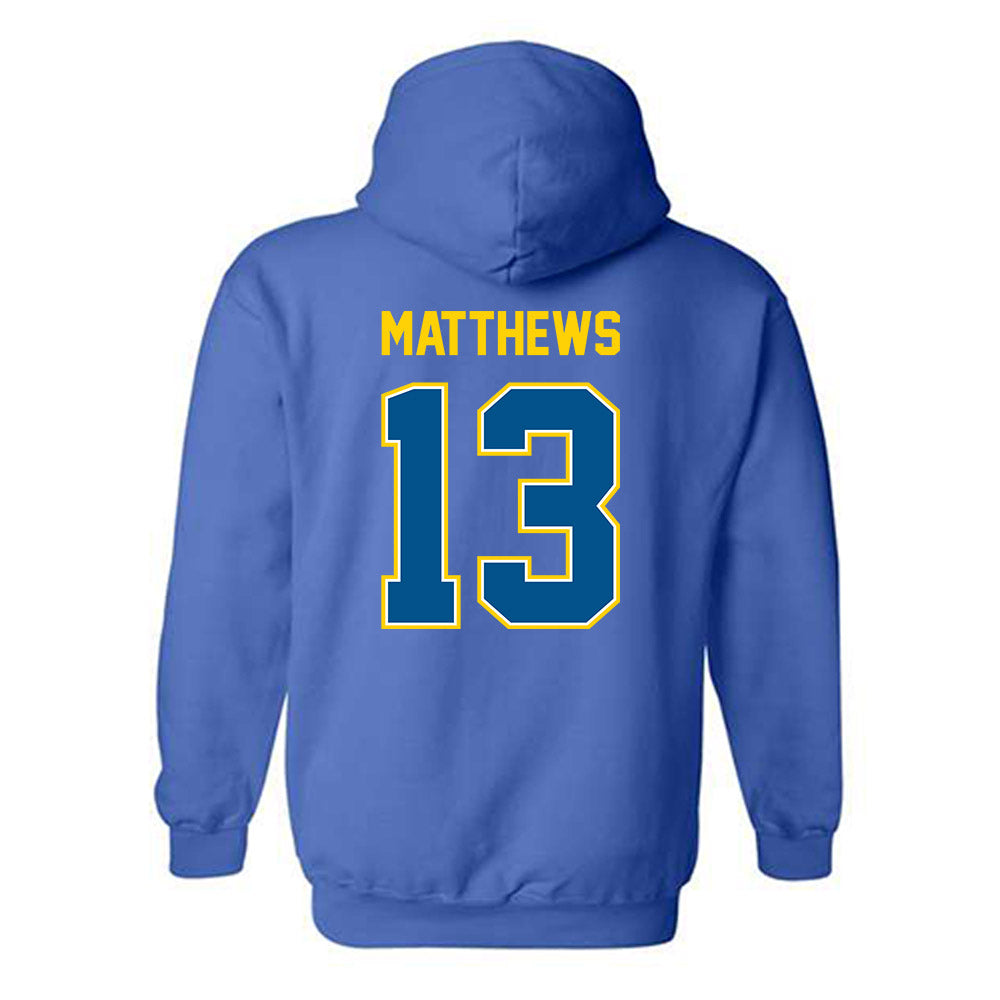 Delaware - NCAA Football : Noah Matthews - Classic Fashion Shersey Hooded Sweatshirt-1