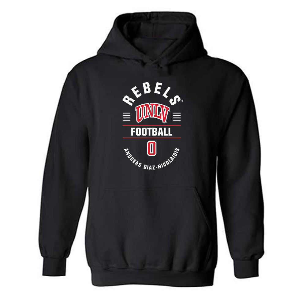 UNLV - NCAA Football : Andreas Diaz-Nicolaidis - Classic Fashion Shersey Hooded Sweatshirt-0