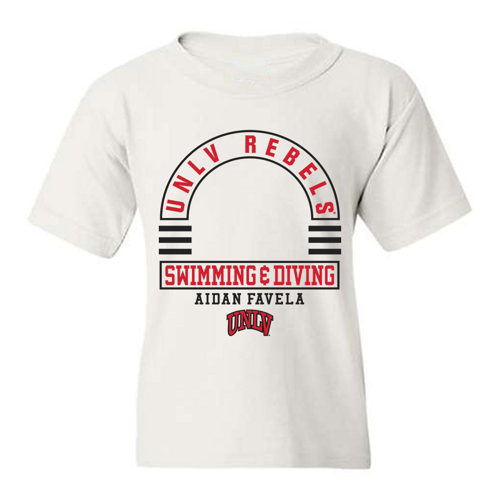 UNLV - NCAA Men's Swimming & Diving : Aidan Favela - Classic Fashion Shersey Youth T-Shirt-0