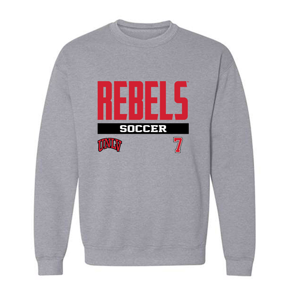 UNLV - NCAA Men's Soccer : Lucas Gelebart - Classic Fashion Shersey Crewneck Sweatshirt-0