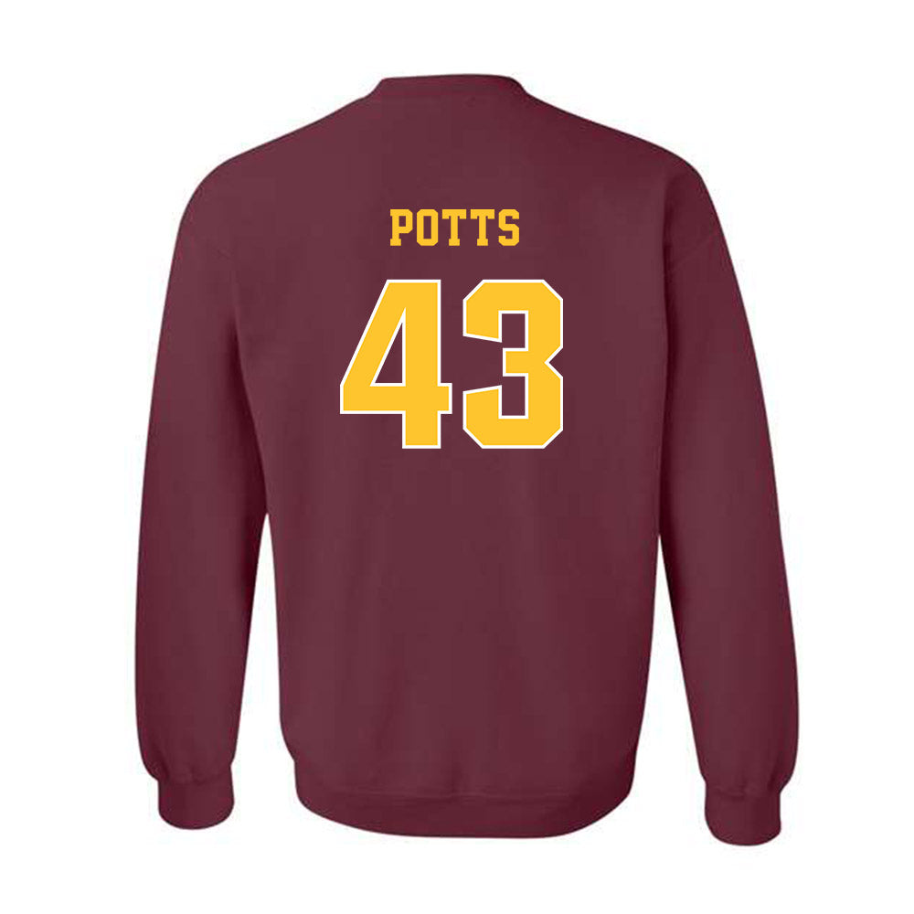 Central Michigan - NCAA Baseball : Tyson Potts - Classic Fashion Shersey Crewneck Sweatshirt-1