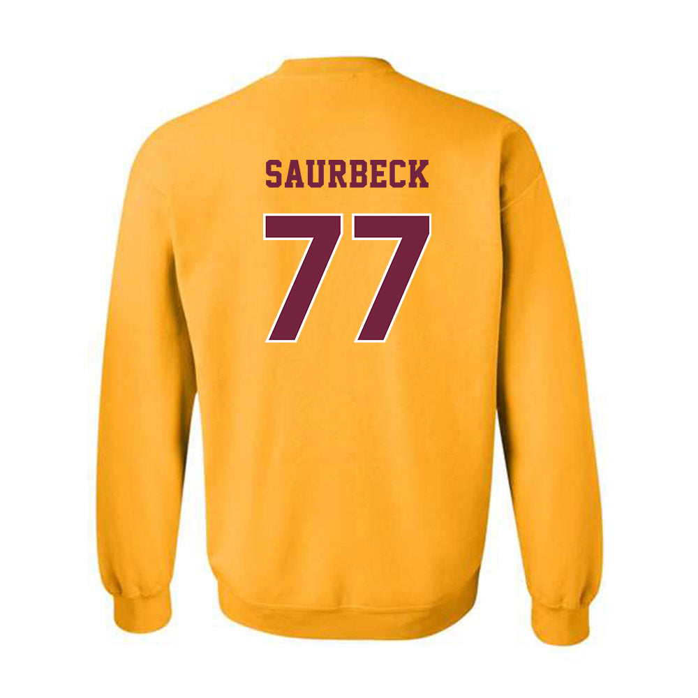 Central Michigan - NCAA Football : Jacob Saurbeck - Classic Fashion Shersey Crewneck Sweatshirt-1