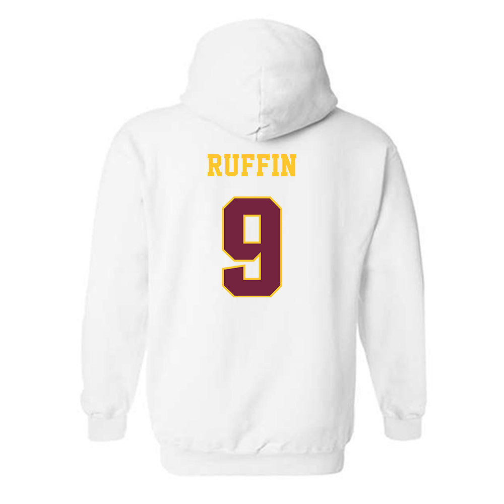 Central Michigan - NCAA Football : Justin Ruffin - Classic Fashion Shersey Hooded Sweatshirt-1