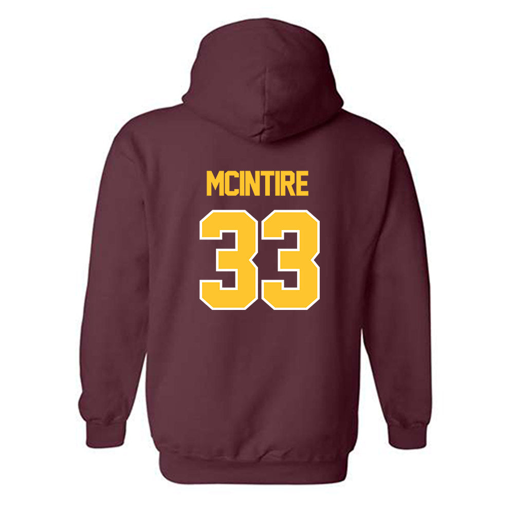 Central Michigan - NCAA Men's Basketball : Logan Mcintire - Classic Shersey Hooded Sweatshirt-1