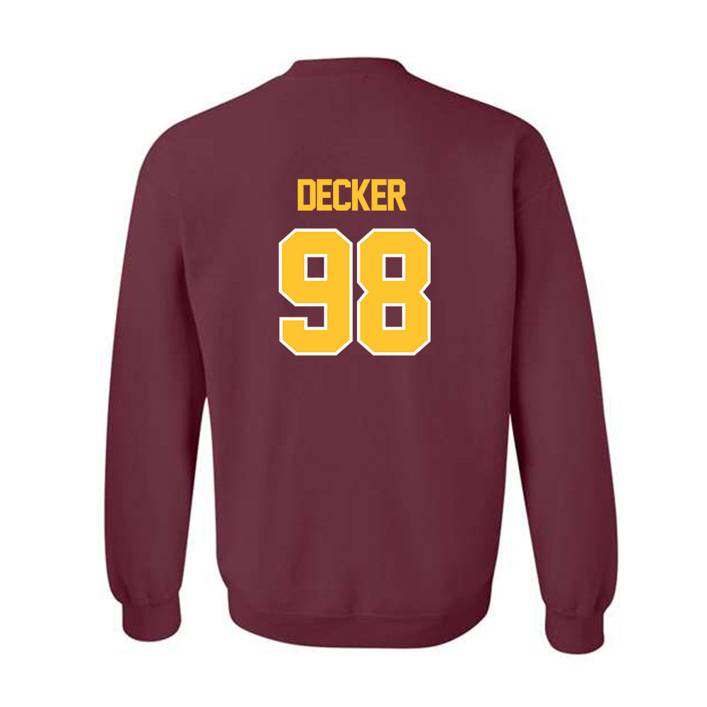 Central Michigan - NCAA Football : Jonathan Decker - Classic Shersey Crewneck Sweatshirt-1
