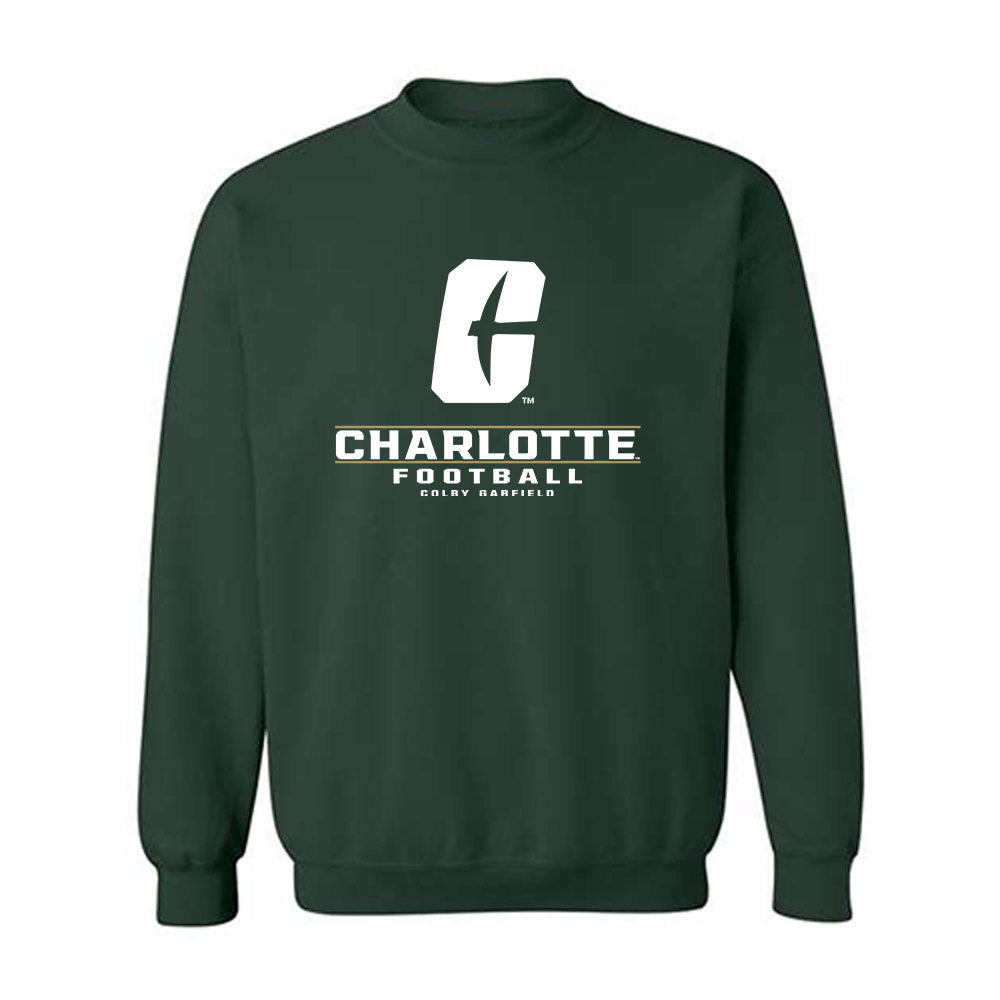 UNC Charlotte - NCAA Football : Colby Garfield - Classic Fashion Shersey Crewneck Sweatshirt-0
