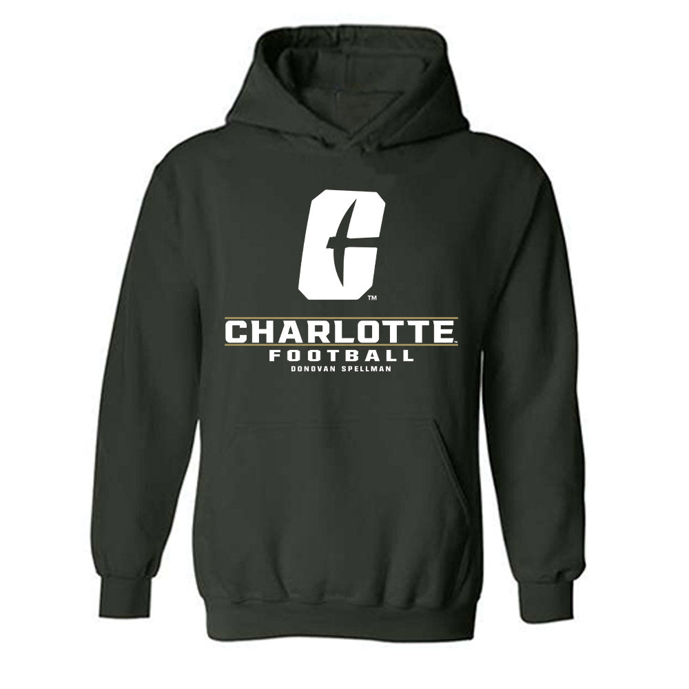 UNC Charlotte - NCAA Football : Donovan Spellman - Classic Fashion Shersey Hooded Sweatshirt