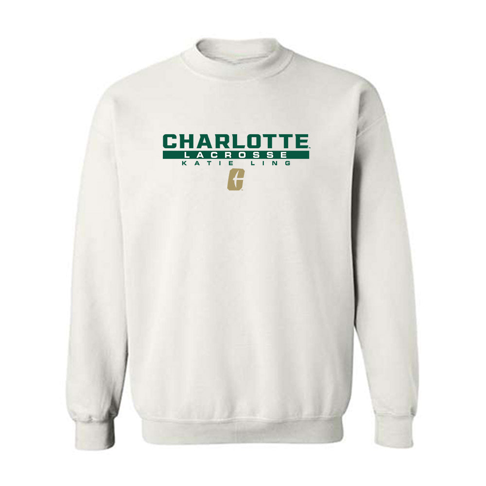 UNC Charlotte - NCAA Women's Lacrosse : Katie Ling - Classic Fashion Shersey Crewneck Sweatshirt-0