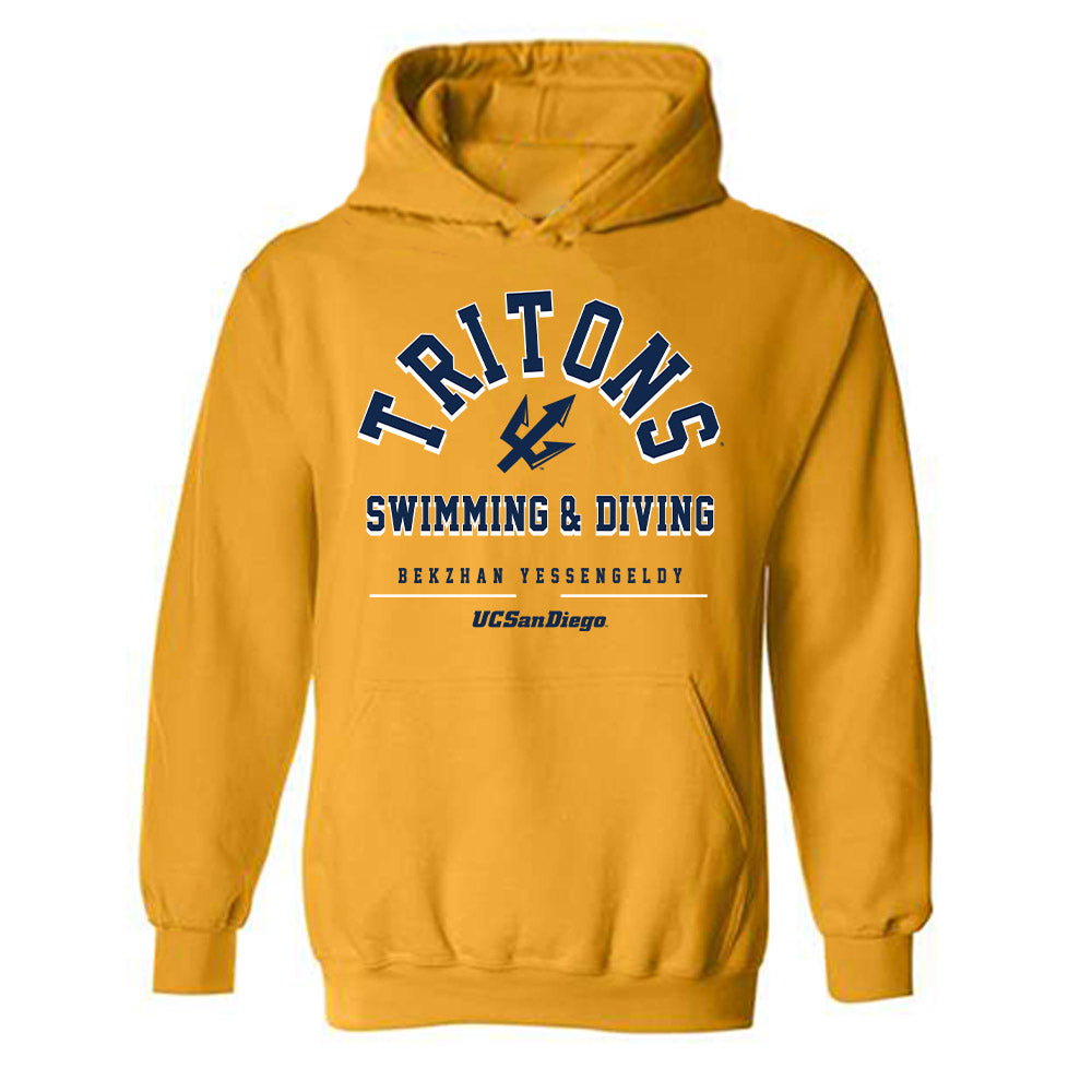 UCSD - NCAA Men's Swimming : Bekzhan Yessengeldy - Classic Fashion Shersey Hooded Sweatshirt-0