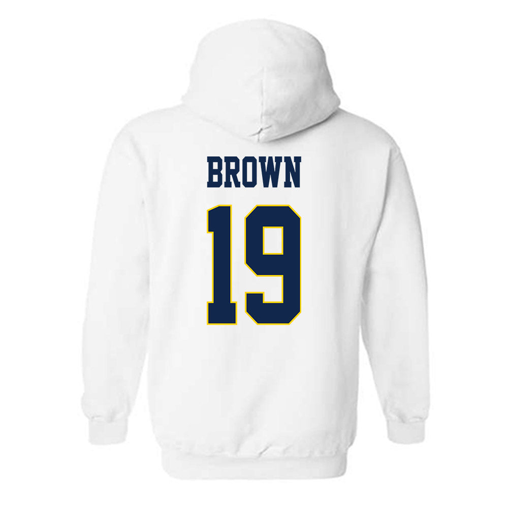 UCSD - NCAA Men's Soccer : Woody Brown - Classic Fashion Shersey Hooded Sweatshirt-1