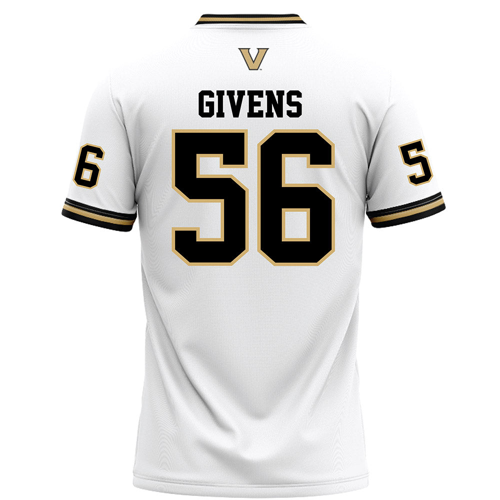 Vanderbilt - NCAA Football : Gunner Givens - White Football Jersey-1