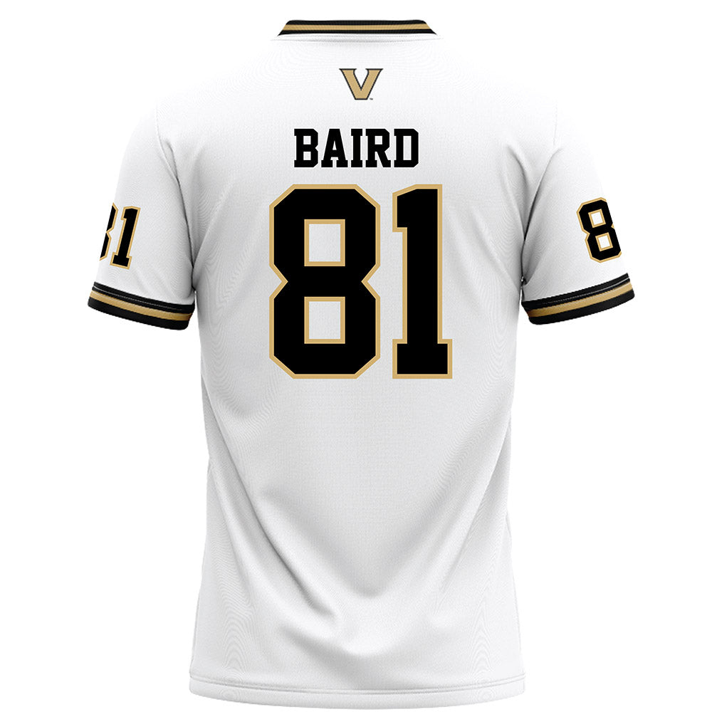 Vanderbilt - NCAA Football : Hutch Baird - White Football Jersey