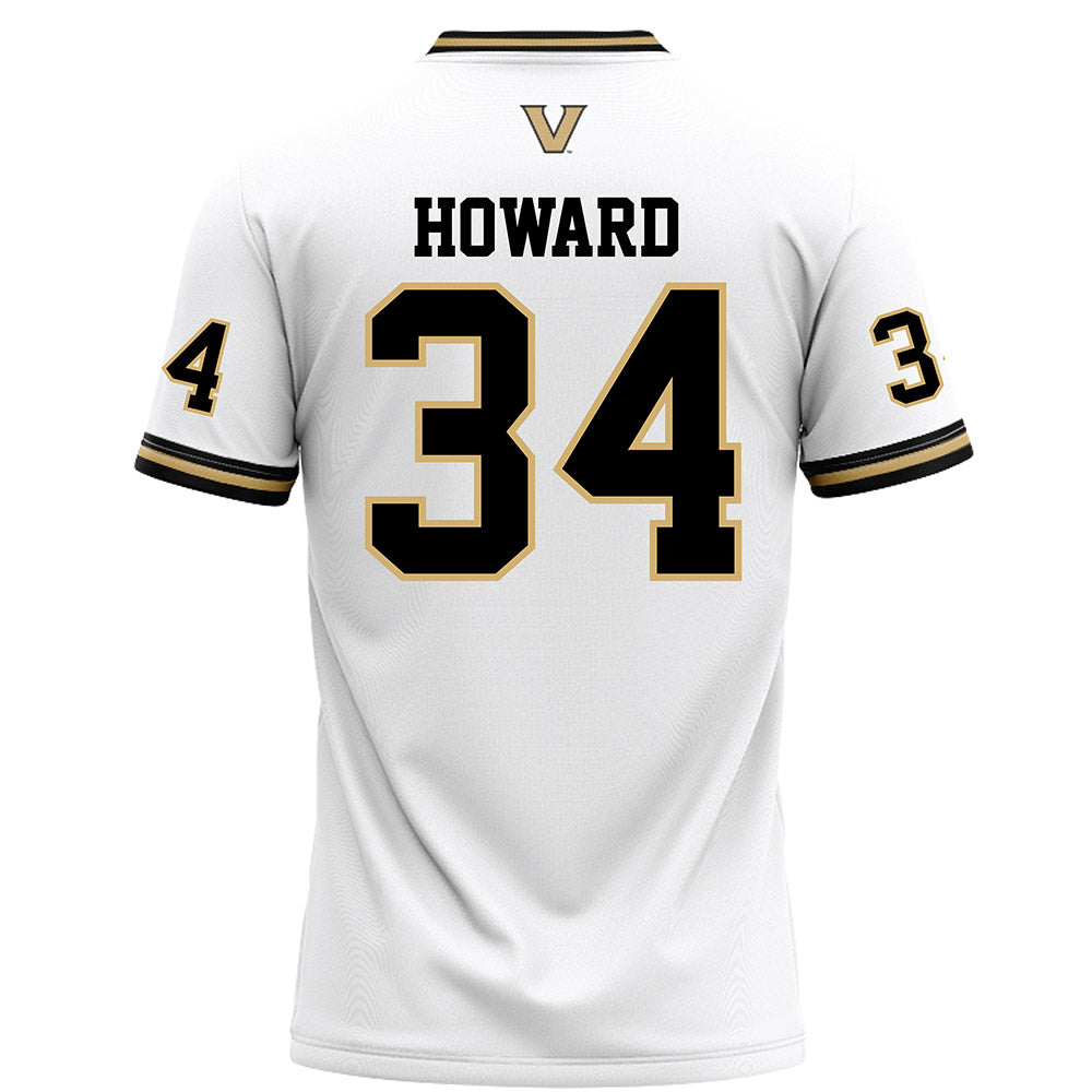 Vanderbilt - NCAA Football : Austin Howard - White Football Jersey-1
