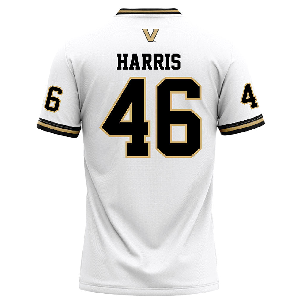 Vanderbilt - NCAA Football : Durham Harris - White Football Jersey-1