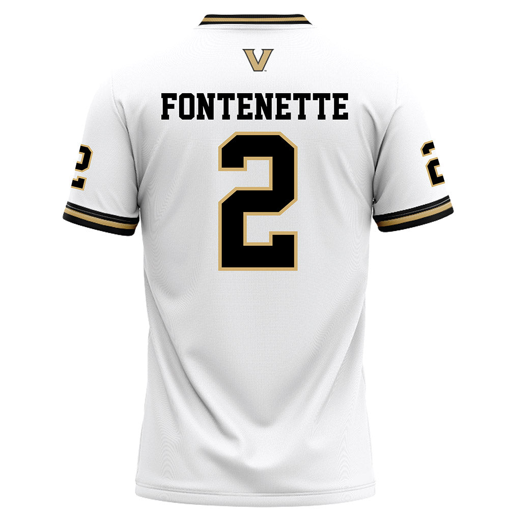 Vanderbilt - NCAA Football : Randon Fontenette - White Football Jersey