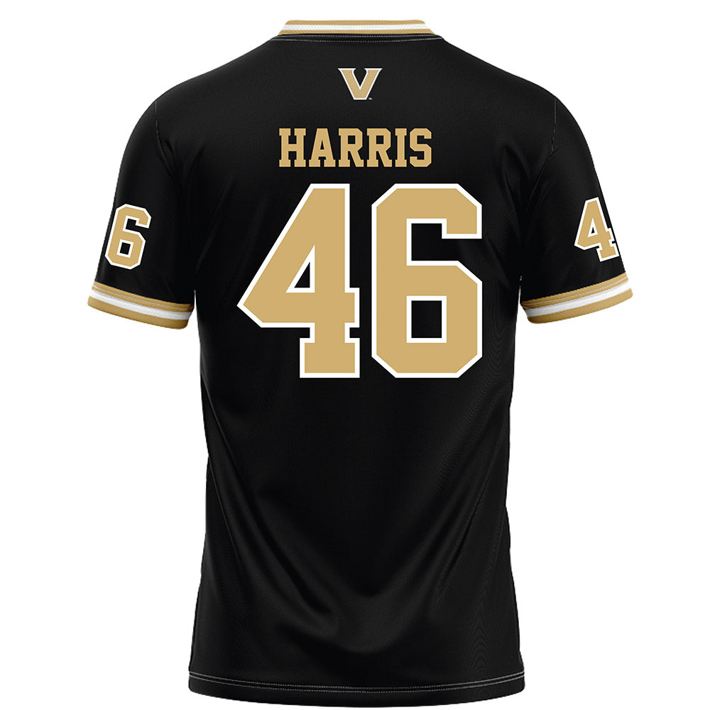 Vanderbilt - NCAA Football : Durham Harris - Black Football Jersey-1