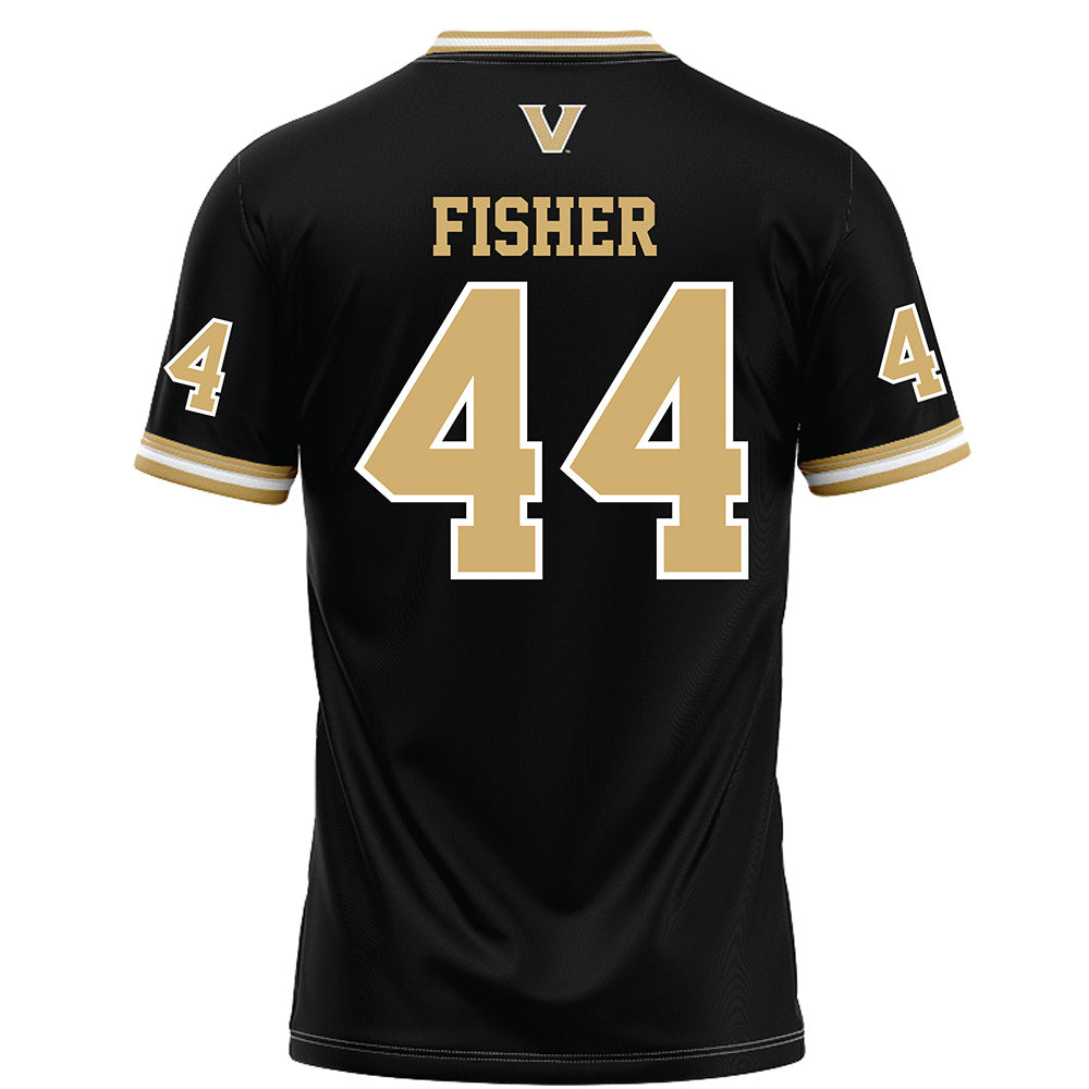 Vanderbilt - NCAA Football : Gabe Fisher - Black Football Jersey-1