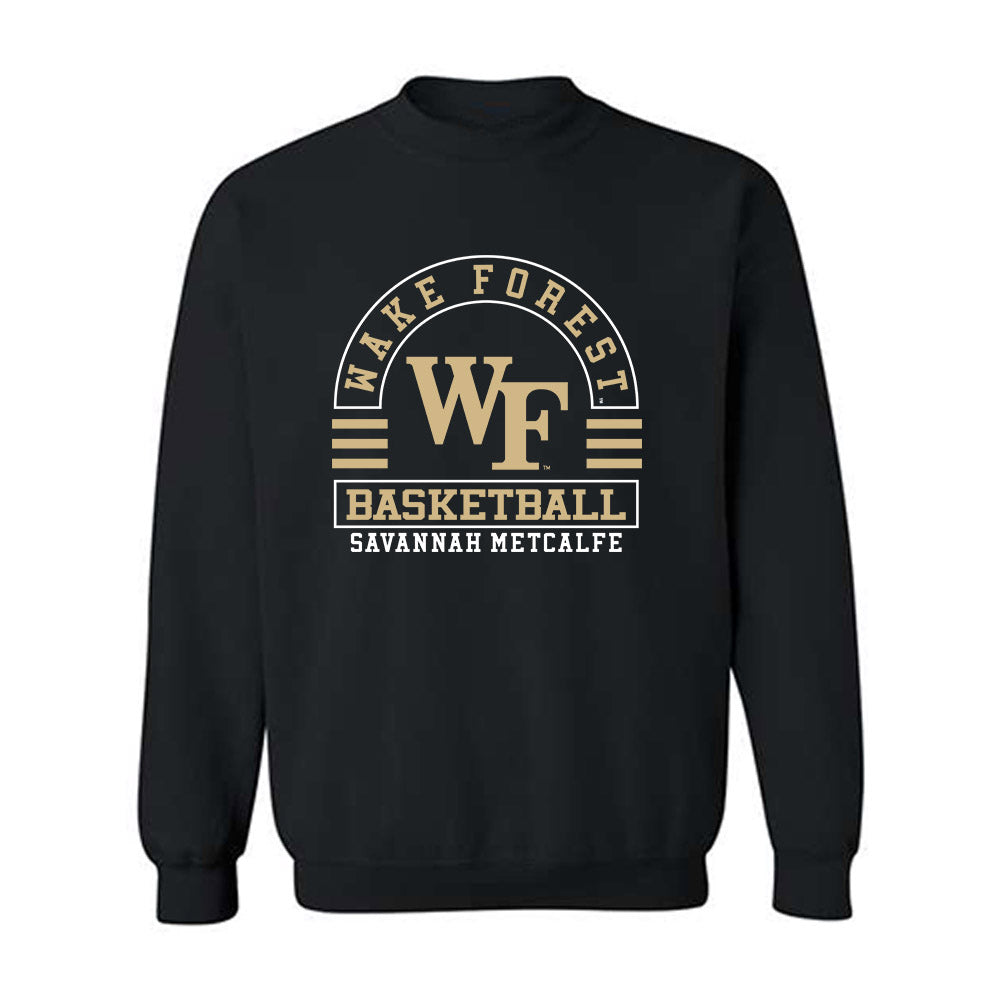 Wake Forest - NCAA Women's Basketball : Savannah Metcalfe - Classic Fashion Shersey Crewneck Sweatshirt-0
