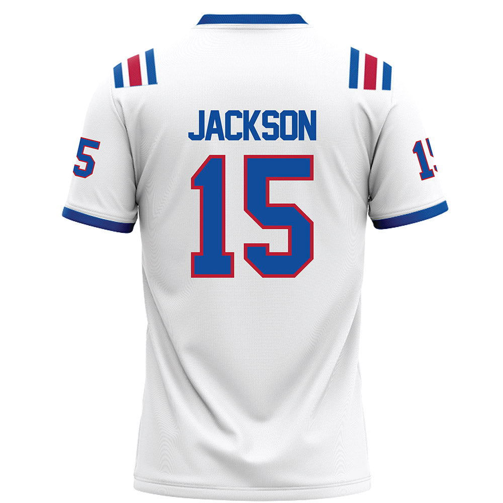 LA Tech - NCAA Football : Jay-T Jackson - White Football Jersey-1