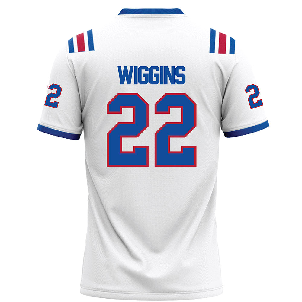 LA Tech - NCAA Football : Omiri Wiggins - White Football Jersey