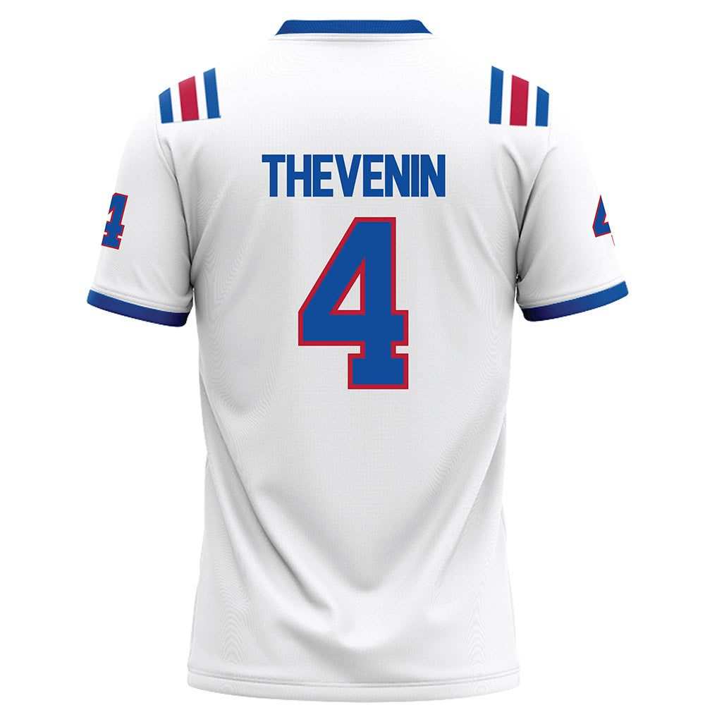 LA Tech - NCAA Football : Clay Thevenin - White Football Jersey-1