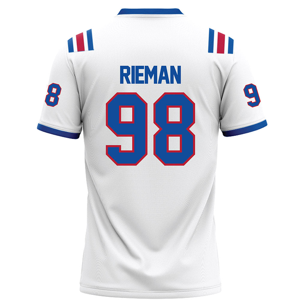 LA Tech - NCAA Football : Donovan Rieman - White Football Jersey-1