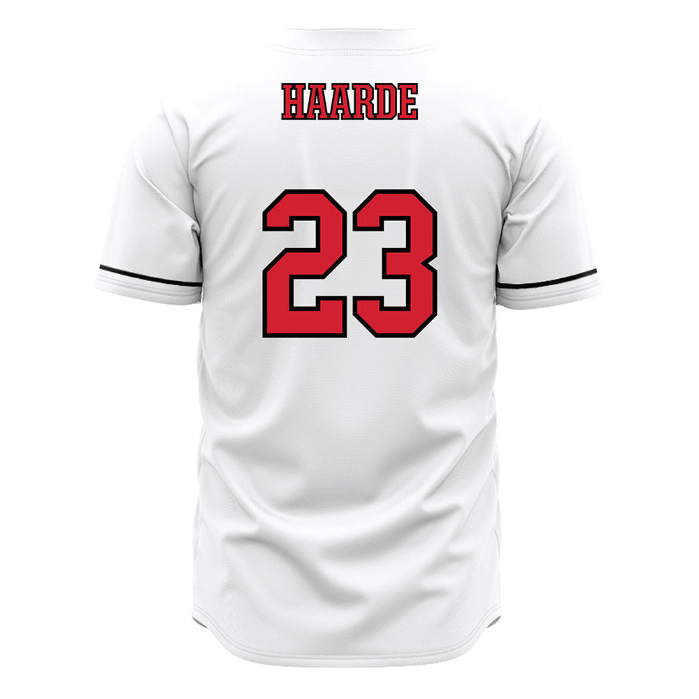 Fairfield - NCAA Baseball : Jake Haarde - White Jersey-1