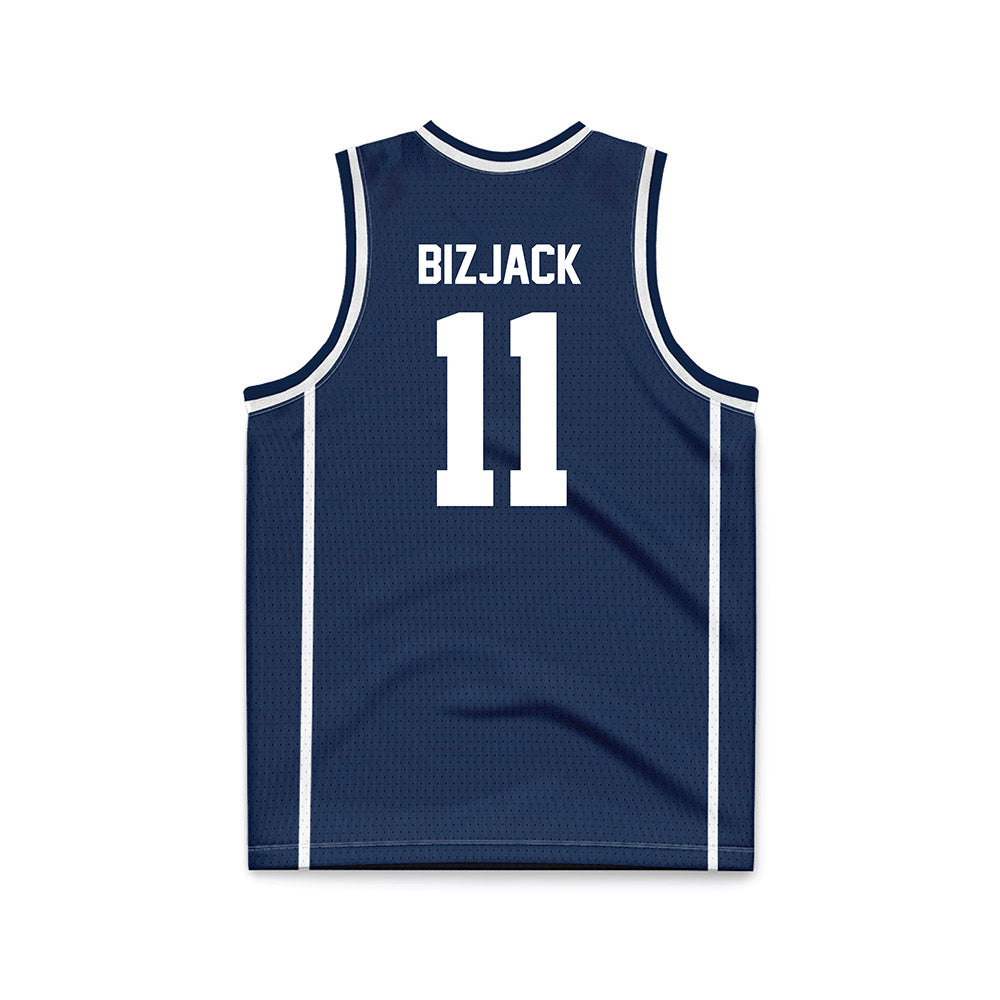 Butler - NCAA Men's Basketball : Finley Bizjack - Navy Basketball Jersey-1