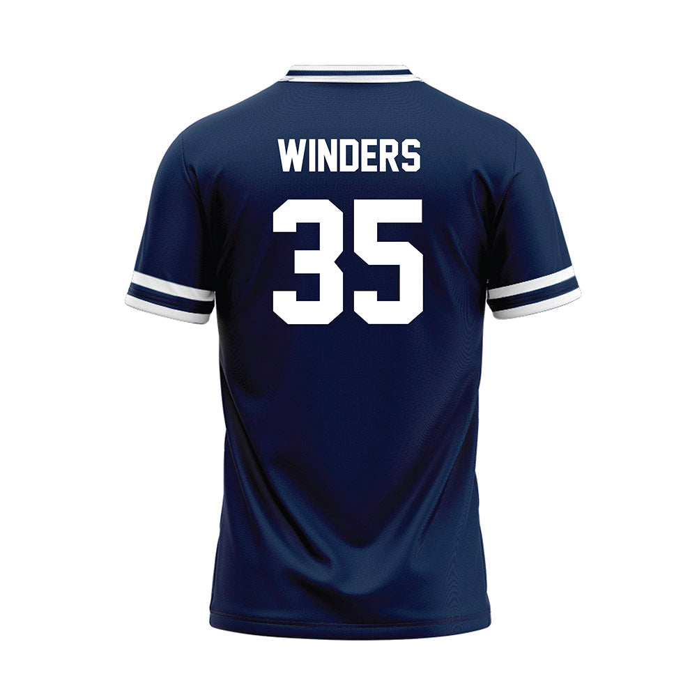 Butler - NCAA Baseball : Max Winders - Navy Baseball Jersey-1