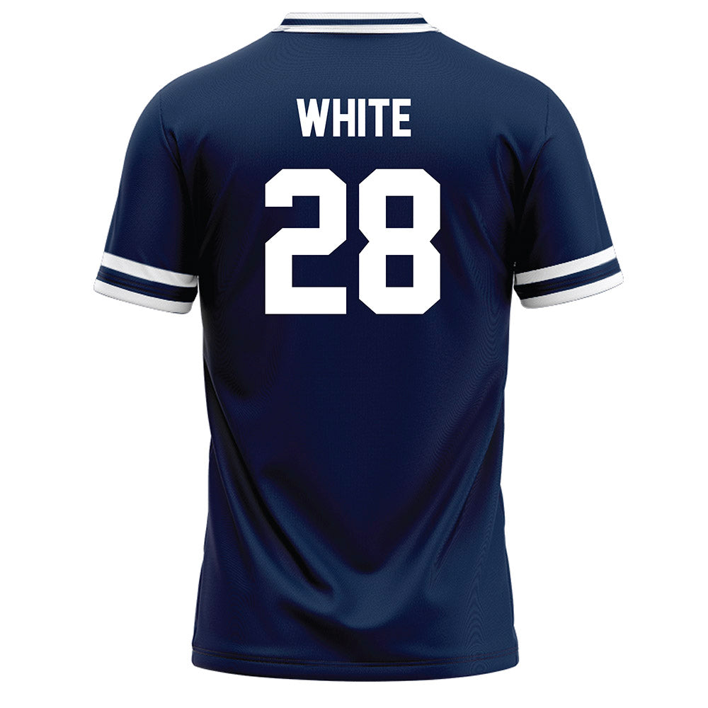 BU - NCAA Baseball : Seth White - Navy Baseball Jersey